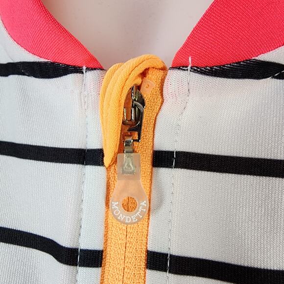 Mondetta Cycling Shirt Women Large Bike Striped Half Zip Bottle Pockets Athletic - Picture 6 of 15